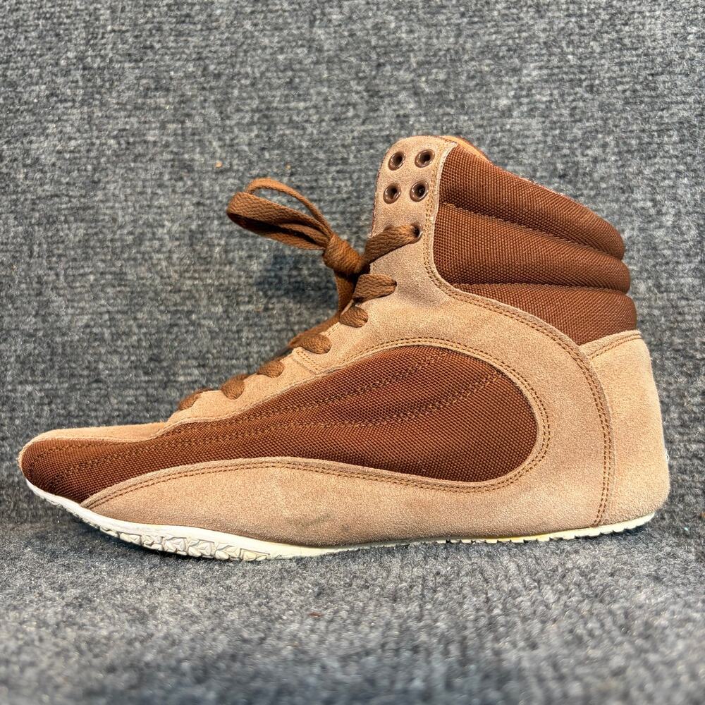 Ryderwear Raptors D-Maks Brown Suede High Top Weightlifting Gym Shoes Mens 6
